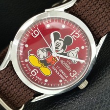 SWISS VINTAGE ROAMER MENS HAND-WINDING RED DIAL WATCH REFURBISHED a445150-1