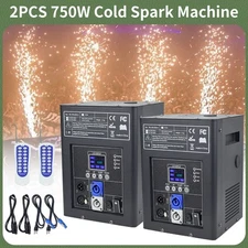 2pcs 750W Cold Spark Machine Stage Effect DMX Firework DJ Event Party Wedding