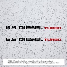2x 6.5 Diesel Turbo Decal Vinyl Stickers For Chevy Truck Tahoe Blazer Hood