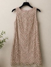Eliza J Blush Pink Gold Lace Shift Dress - NWT - Size 6 - Wedding Guest Cocktail