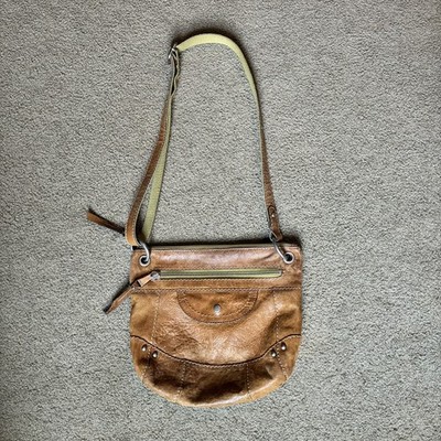 Fossil Purse Women's Tan Leather Cross-Body Handbag