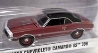 Greenlight 1/64 Chevrolet Camaro Ss 396 1968 Maroon Diecast Model Car