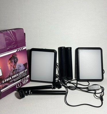 NiceVeedi LED Photography Video Light Kit   2-Pack, 12W Max   Open Box
