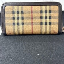 Super Good condition Burberry Wallet Long Wallet Shadow Horse Nova Check Round Z