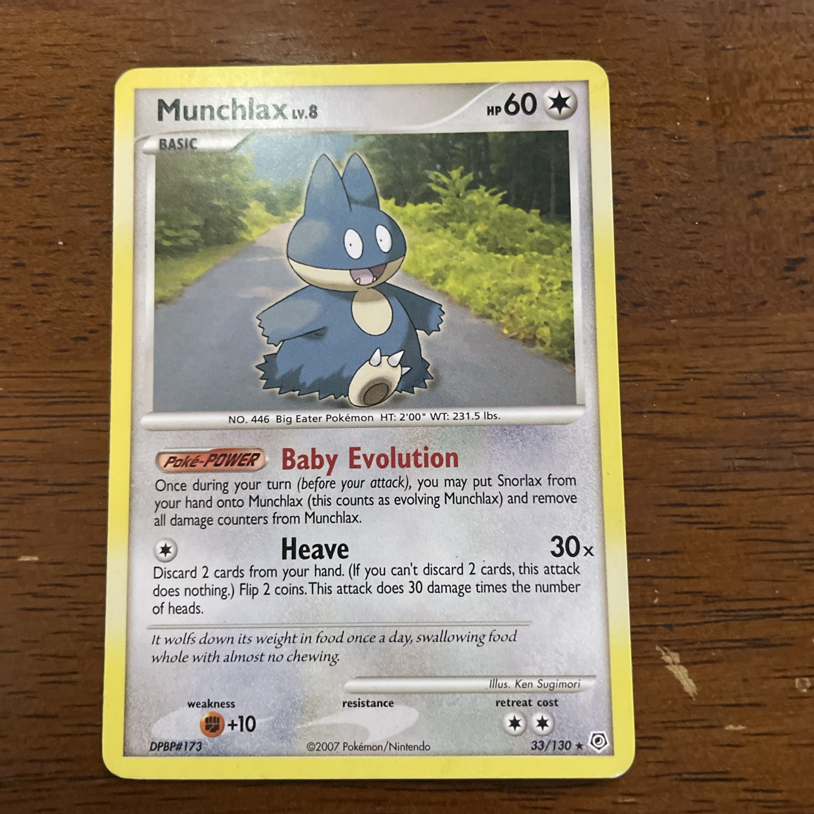 Munchlax 33/130 Diamond and Pearl Regular NM/M