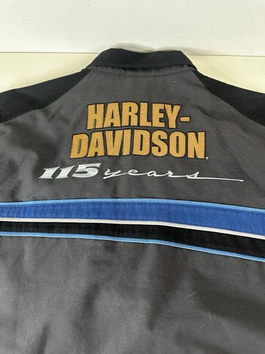Harley Davidson Motor Clothes 115 Jahre Langarm Button Down Herren Hemd XL - Bild 10 von 10