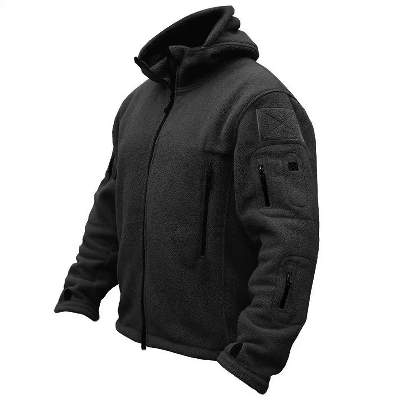 Mens Fleece Jacket Full Zip Bearskin Tactical Winter Coats Windproof Large image 1