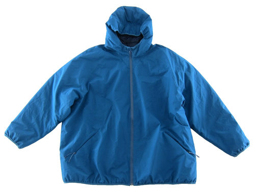 Lands End türkis marineblau wendbare durchgehender Reißverschluss Kapuze warme gefütterte Jacke Damen 3X - Bild 2 von 5