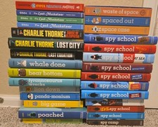 Lot of 29 Books Signed by Stuart Gibbs Spy Sc...