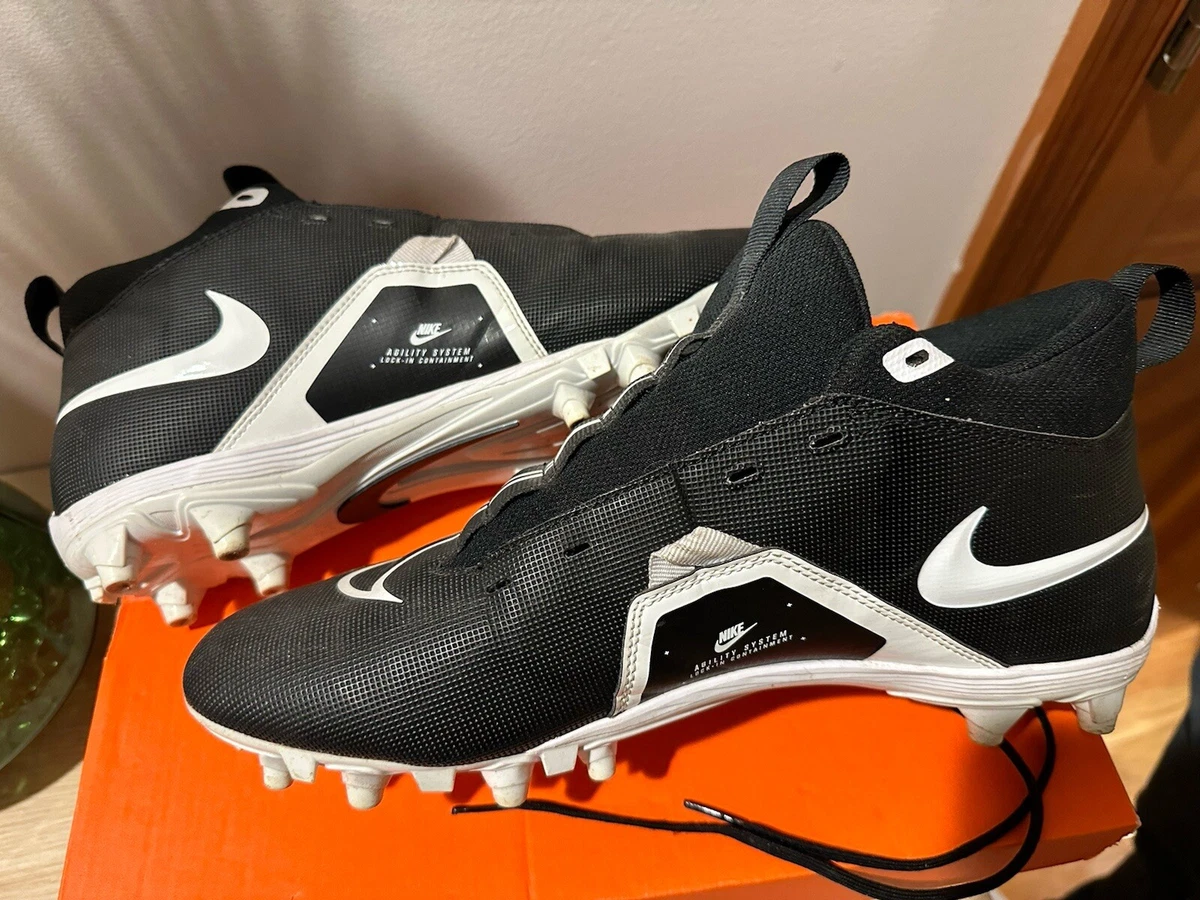 Men’s size 7, Nike Alpha menace, varsity 3 black/white – iron gray Nike Alpha Menace Varsity 3  main image 2