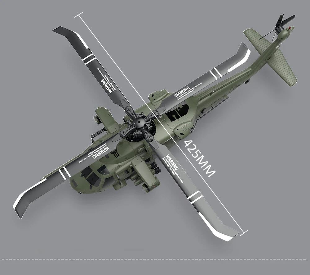 YXZNRC UH60 Black Hawk RC Helicopter with 6-axis Gyro 2.4G 6CH Flybarless 3D - Picture 23 of 26