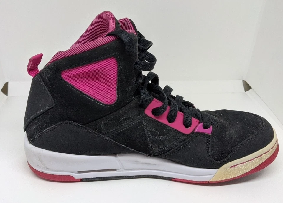 Nike Jordan Flight 630611-060 Black Pink Shoes Youth Girls Size 8 Michael Jordan - Image 2 of 4