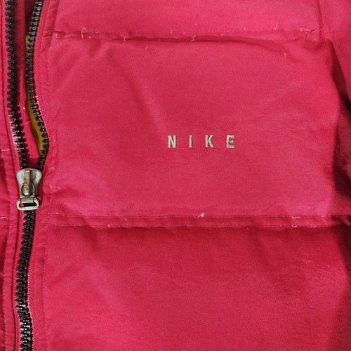 Nike Winter Puffer Coat Vest Mens Sz XL Removable Sleeves 90's Down Filled Red - Picture 6 of 13