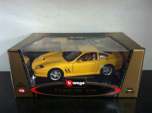 Details about Bburago Burago 1/18 FERRARI 550 MARANELLO 1996 YELLOW Diecast cod. 3354 MIB