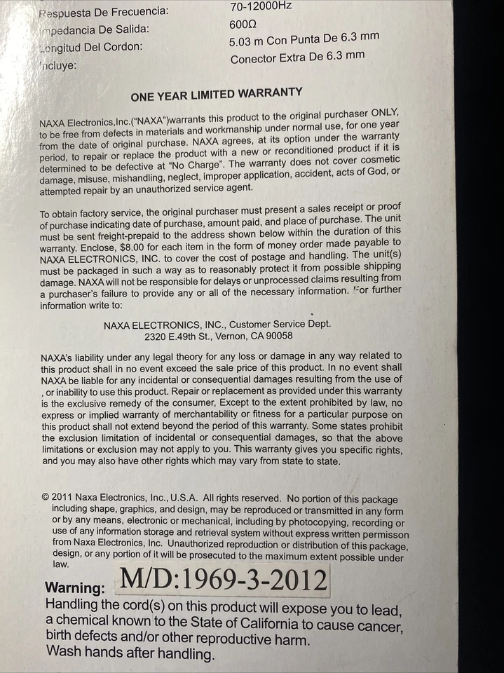 Naxa NAM-980 Wired Dynamic Microphone (nam980) (B) - Image 4 of 4