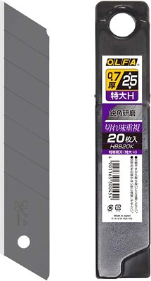 New OLFA CUTTER KNIFE SPARE BLADE - THICK 0.7mm BLACK 20 PCS HBB20K from Japan