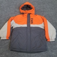 Nike Jacket Youth Size M 10-12 Reversible Fleece Lined Full Zip Removable Hood