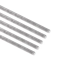 5 Pack M3 x 300mm Fully Threaded Rod 304 Stainless Steel Right Hand Threads