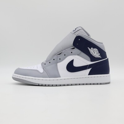DQ8426-104 Nike Air Jordan 1 Mid White Wolf Grey Midnight Navy