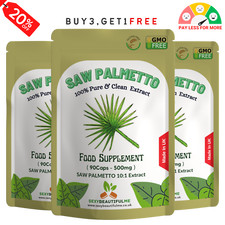 Saw Palmetto Capsules Vegan Hair Loss & Urinary Tract Prostate 5000mg