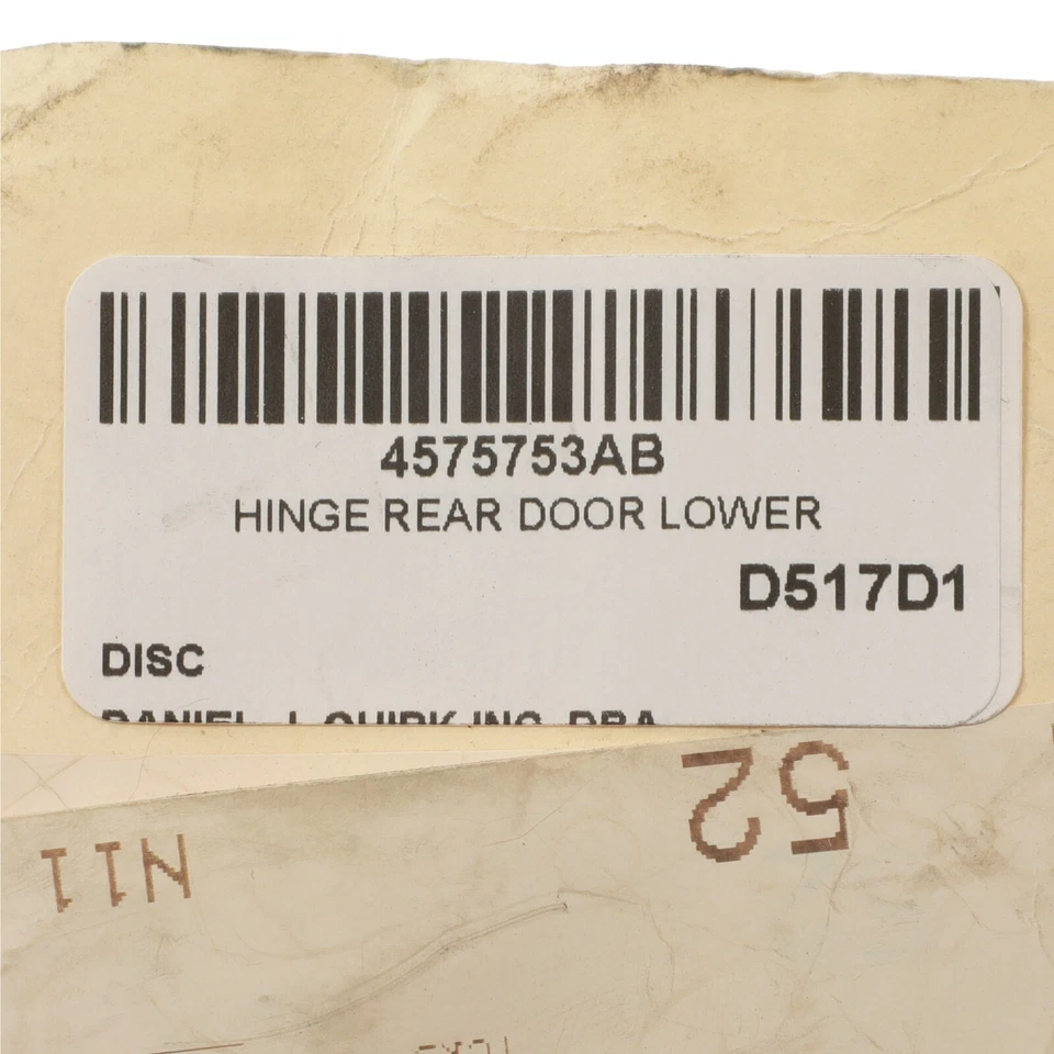 07-10 CARGADOR 300 07-08 MAGNUM PUERTA TRASERA IZQUIERDA BISAGRA INFERIOR OEM MOPAR 4575753AB Foto 3 de 3