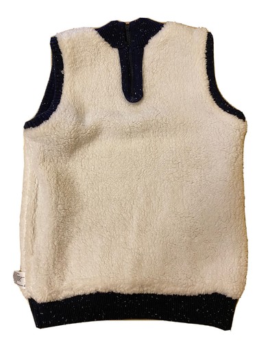 Boys Large Cat & Jack Sherpa Lined Navy Sweater Vest NWT - Picture 3 of 7