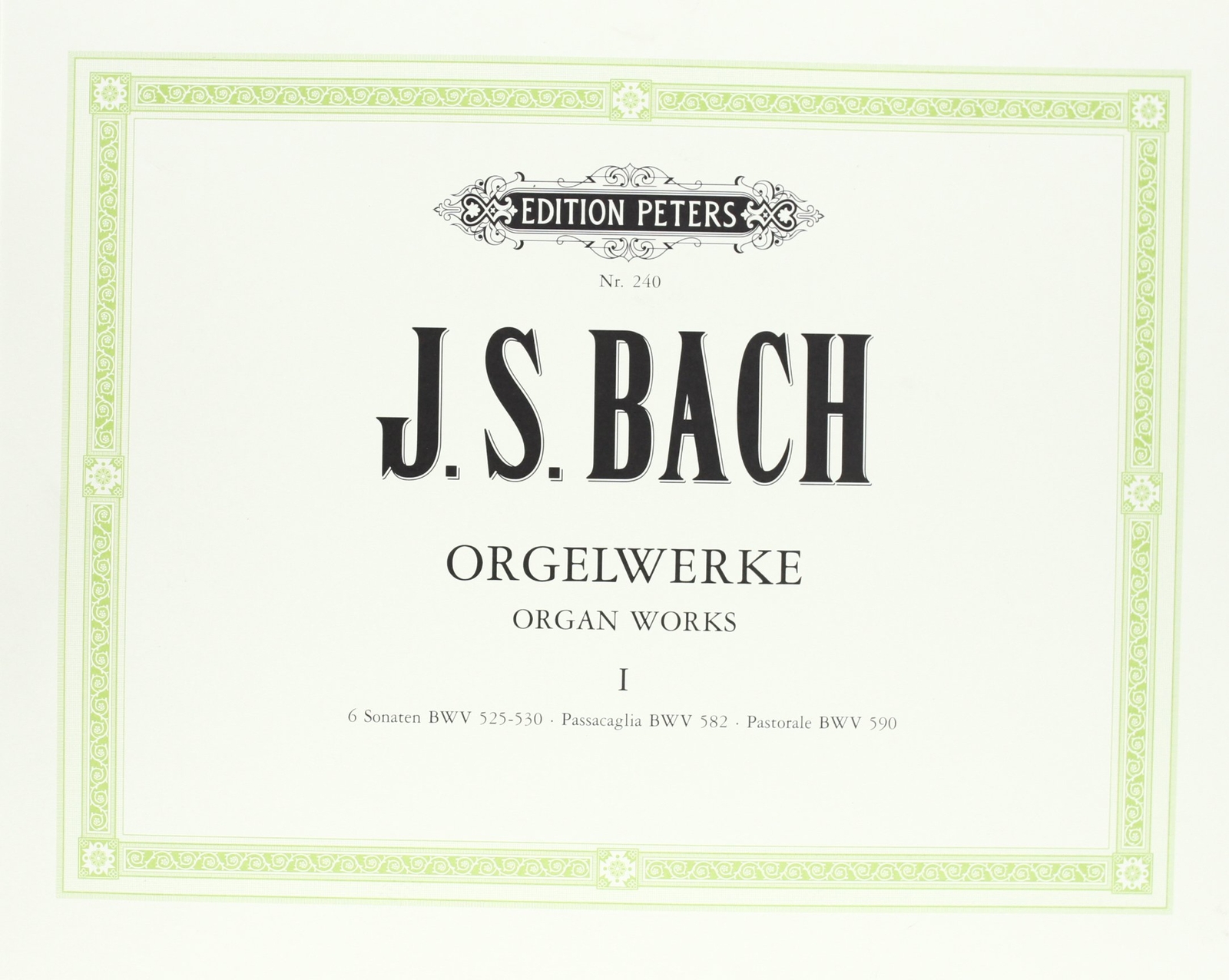 `Bach, Johann Sebasti` Complete Organ Works Vol 1 Book NUOVO