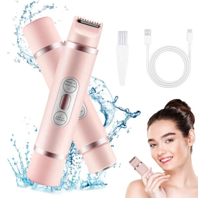 2-IN-1 Dual Head Shaver Women, Electric Bikini Trimmer Wet&Dry Use Hair Removal