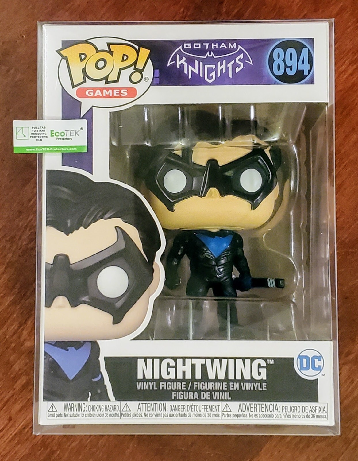 Funko Pop! Games Dc Gotham Knights Nightwing #894 With New Ecotek Pop Protector