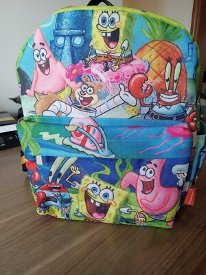 High Quality Canvas Spongebob Squarepants Mini Backpack EUC