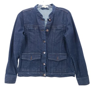 Eileen Fisher Denim Jacket Dark Stretch 
