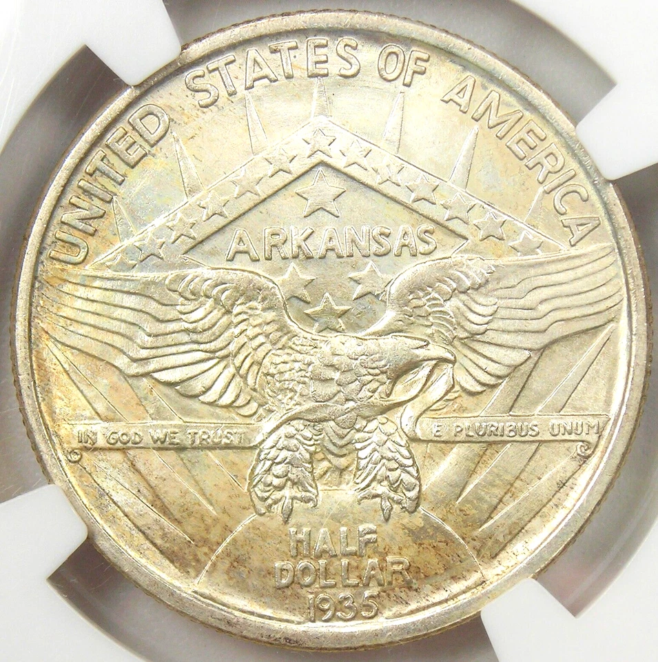 1935 Arkansas Half Dollar 50C - Certified NGC MS67+ Plus Grade - $4650 NGC Value - Image 4 of 4