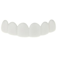 Mens White Teeth Grillz Top 6 Teeth Bright Smile Pre-made Instant Mouth Grills Mens White Teeth Grillz Top 6 Teeth Bright Smile Pre-made Instant Mouth Grills