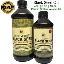 Black Seed Oil 100% Pure & Natural Unrefined Non-Gmo Cold Pressed Nigella Sativa