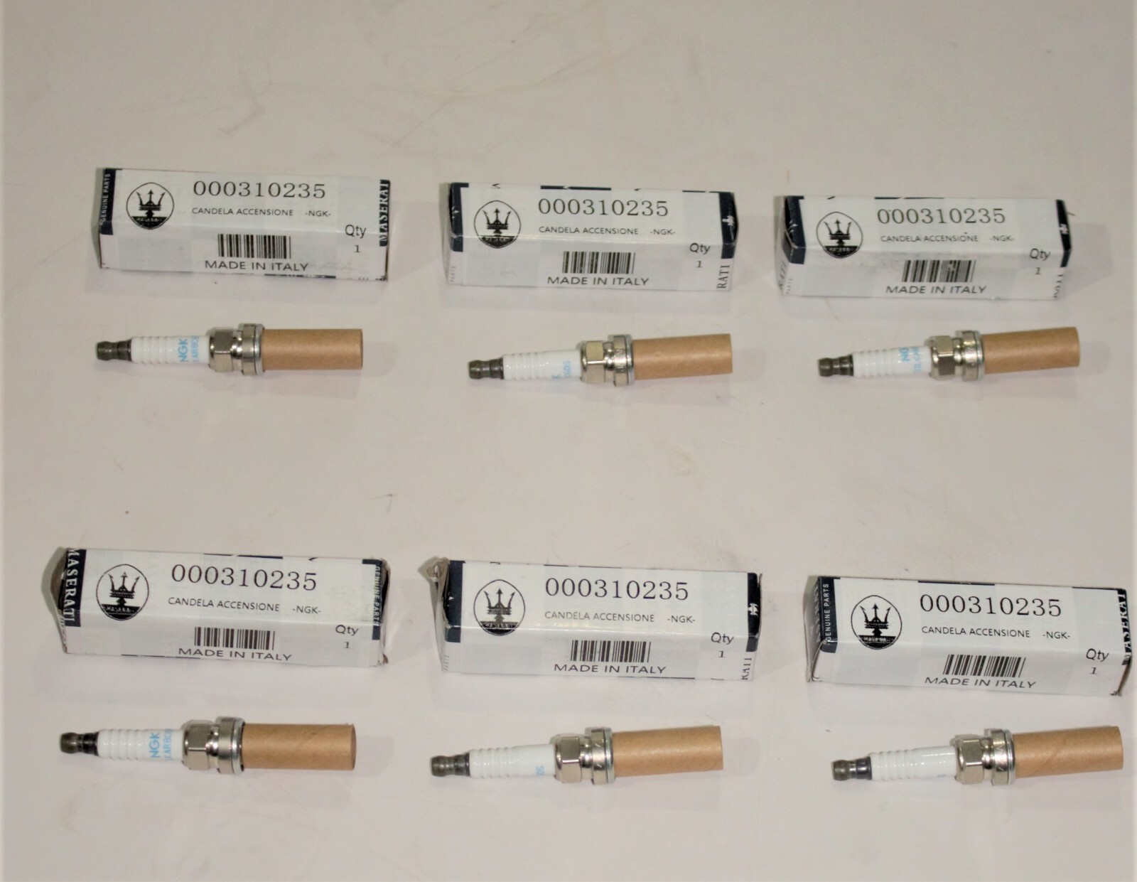 Maserati Ghibli, Quattroporte & Levante Spark Plugs Set Of 6 - Genuine