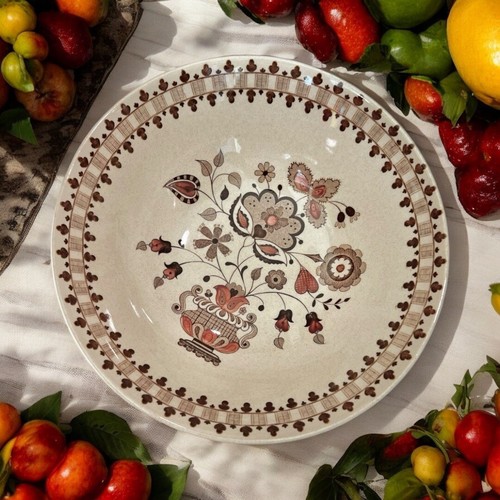 Vintage Johnson Bros Jamestown braune runde Schale England Staffordshire gebraucht - Bild 1 von 13