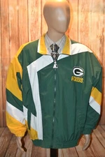 Vintage 90s Starter NFL Pro Line Men Green Bay Packers Windbreaker Jacket Sz XL