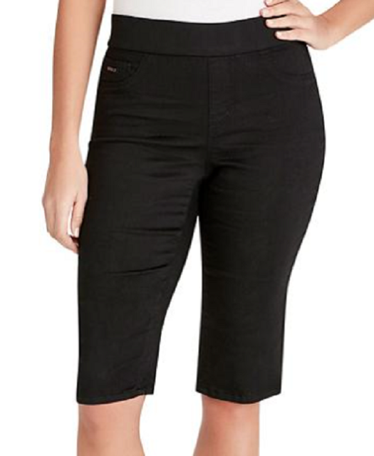 Skimmer Black Heidi Yoga Stretch Shorts 