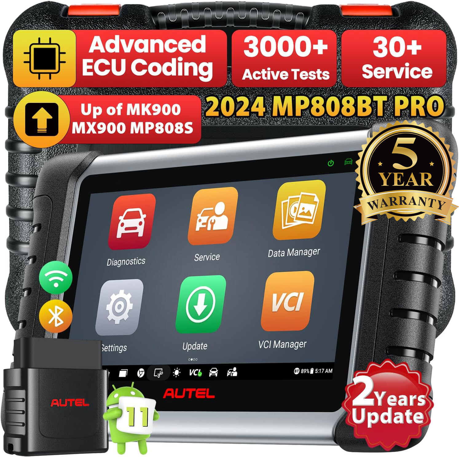 2024 Autel MaxiPro MP808BT PRO Full Diagnostic Scanner Online Coding Tool >MS906-image