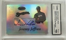 Jeremy Jeffress 2007 Bowman's Best Prospects  Autograph #BBP52 Brewers GEM MT 10
