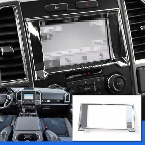 Chrome Interior Trim Kit – 11-Piece Center Control Decals For 2015-2020 Ford F-150 – Easy Install, ABS Plastic