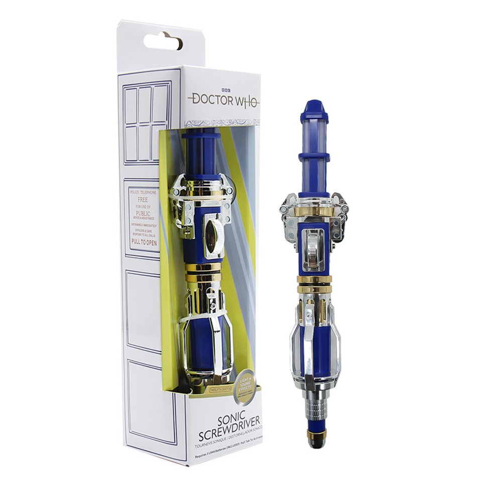 Doctor Who 12th Sonic Screwdriver Model Blue Light Sound Toy UK Stocks