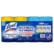 Lysol Disinfecting Cleaning Wipes, Variety Pack, 95-count, 4-pack All-Purpose