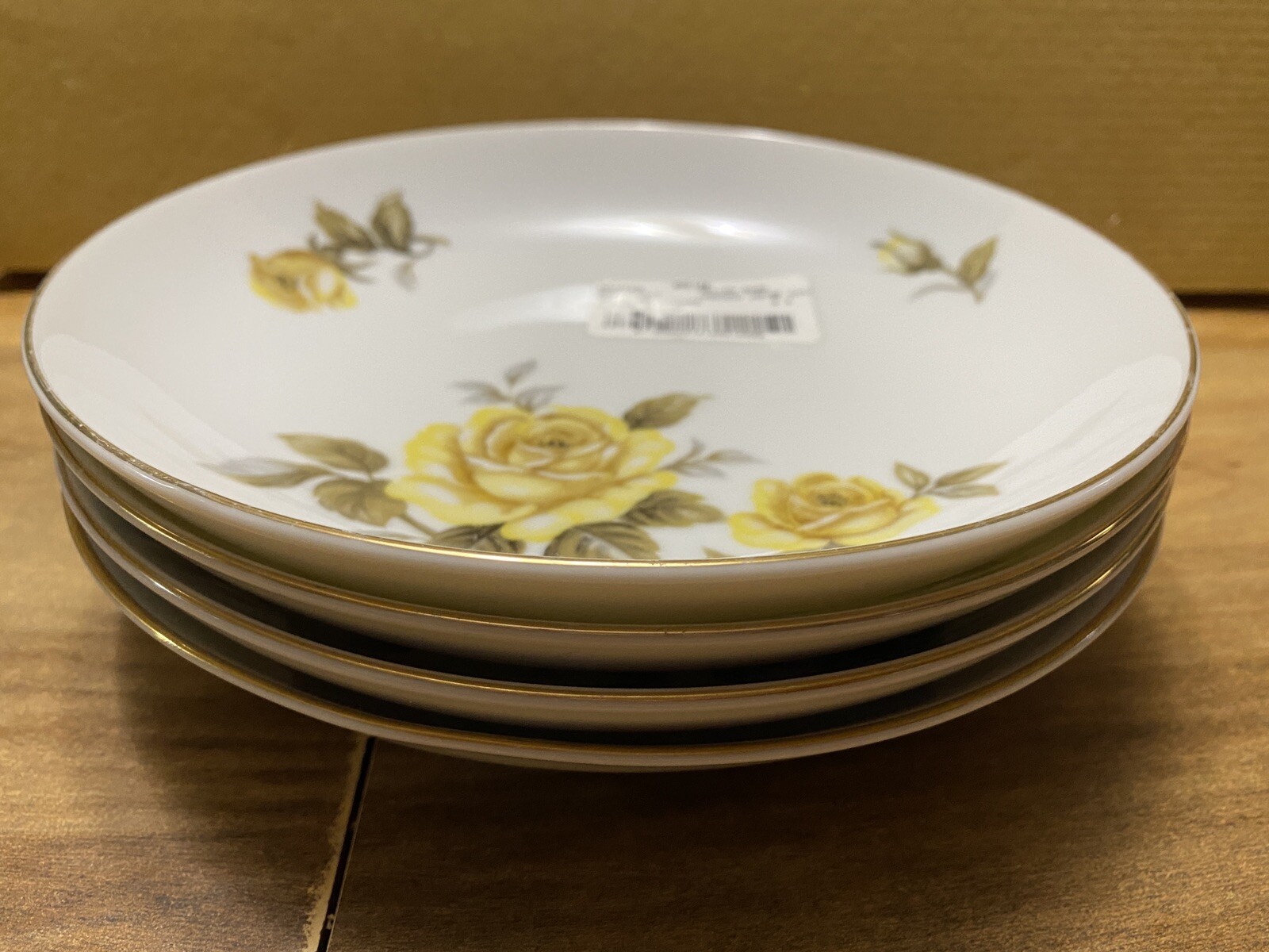 4 Harmony House Yellow Rose 7 1/2” Coupe Soup Bowls Made in Japan Discontinued eBay