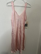 Vintage FYC for Lord And Taylor Pink Silk Sleeveless Nightgown Size Medium NOS