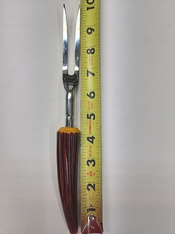 Vintage Japan Bakelite Meat Fork Faux Antler Horn Handle Faux Antler eBay