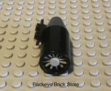LEGO ONE Black JET ENGINE  Smooth 1x2  Plate on Top with Light Gray Turbine 