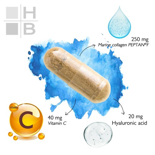 COLLAGENE MARINO PEPTAN H|B + AC. IALURONICO + Vit. C - 360 cps (dose x 1 ANNO) - Foto 5 di 7