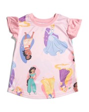 New Toddler Girl Disney Princess Short Sleeve Sleep Gown 2 3 4
