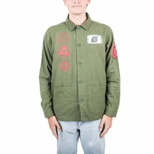 NWT BioWorld Naruto Shippuden Kakashi Hatake Olive Chore Jacket - Men's 2XL